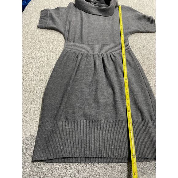 Ann Taylor Loft Women's Size Medium Wool Blend Cowl Neck Sweater Dress Gray - Picture 4 of 7